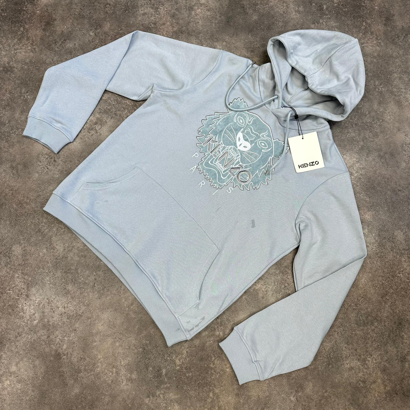 KENZO TIGER LOGO OTTH HOODIE SKY BLUE