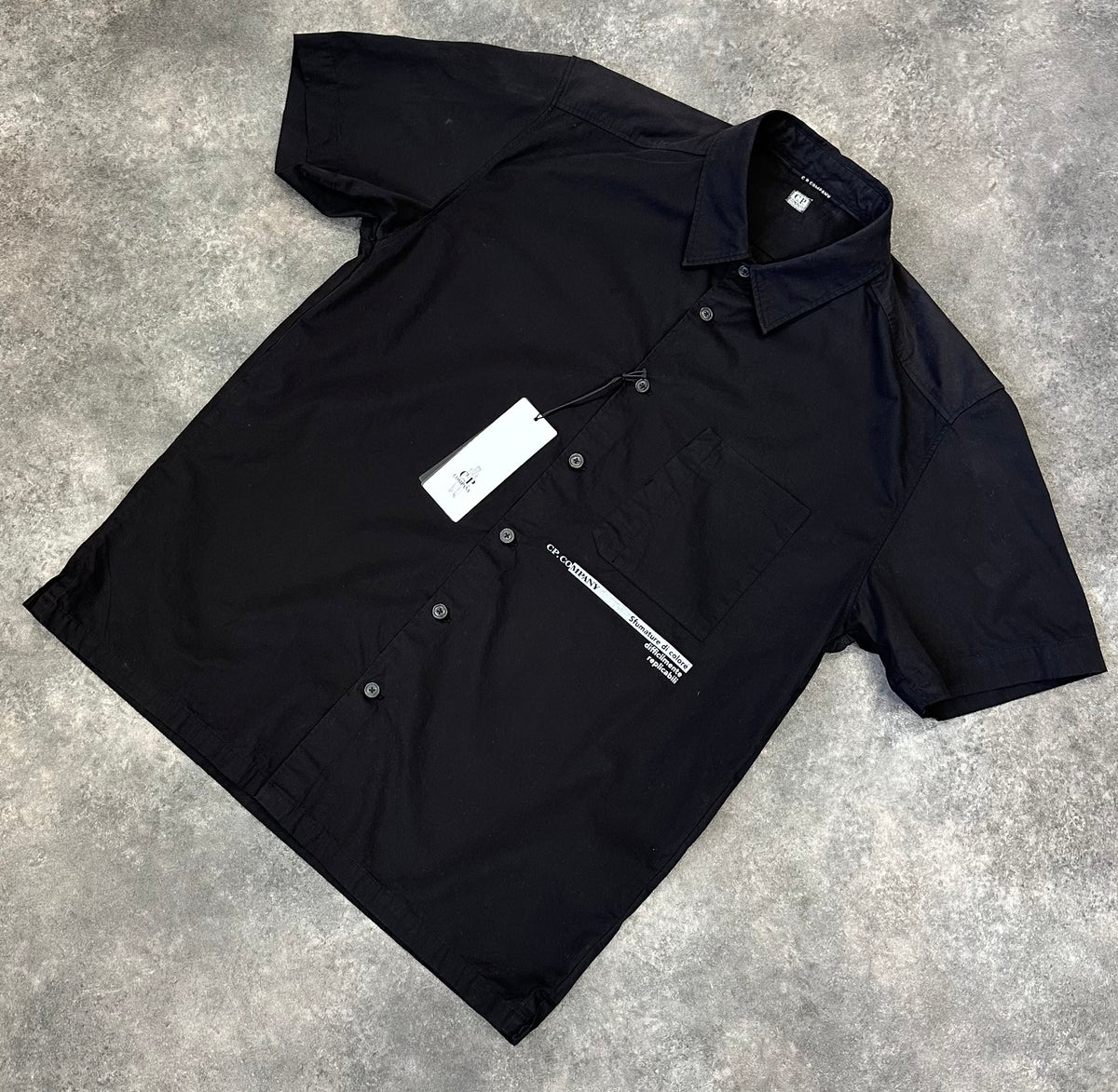 CP COMPANY SHORT SLEEVE SHIRT BLACK