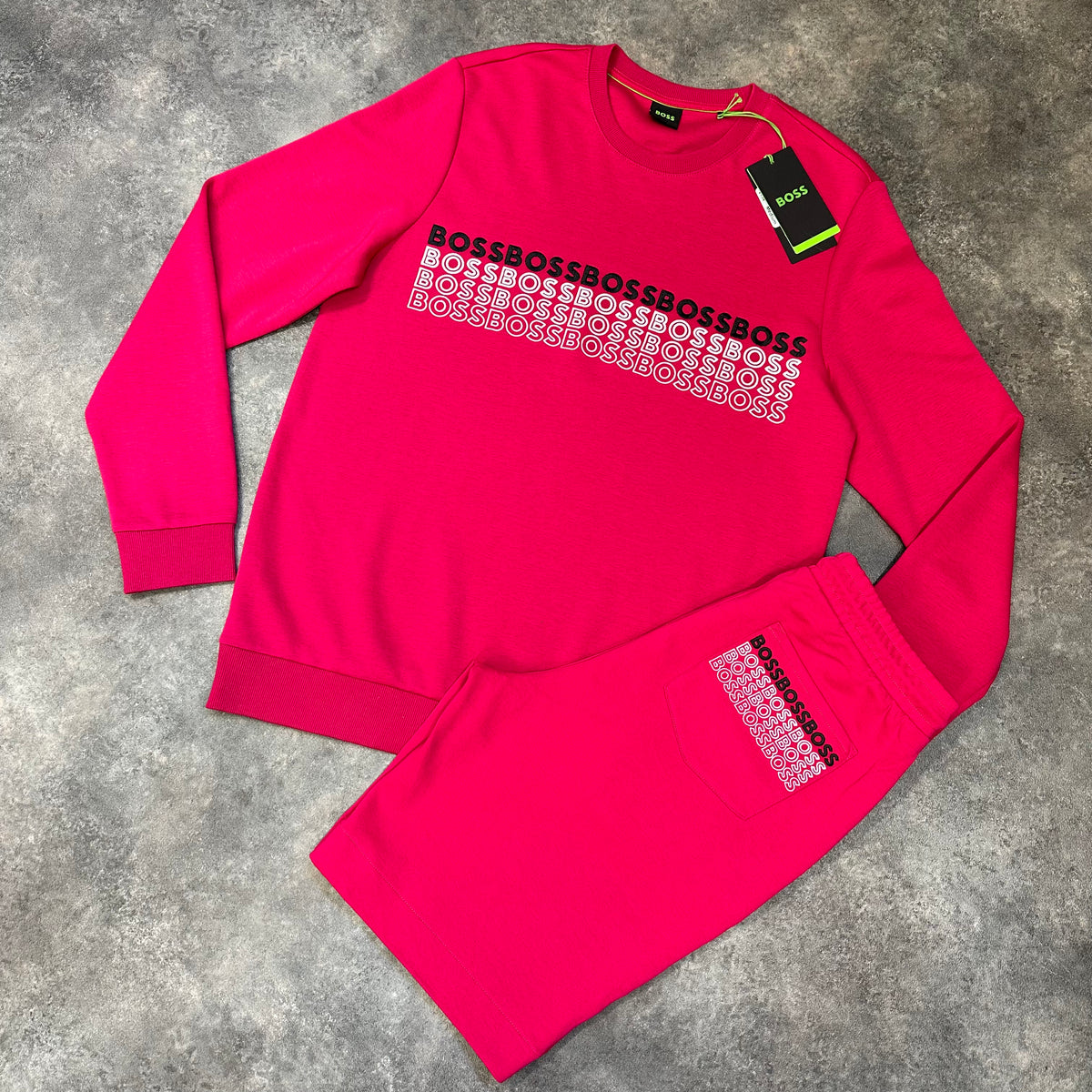 Boss on sale pink sweatshirt