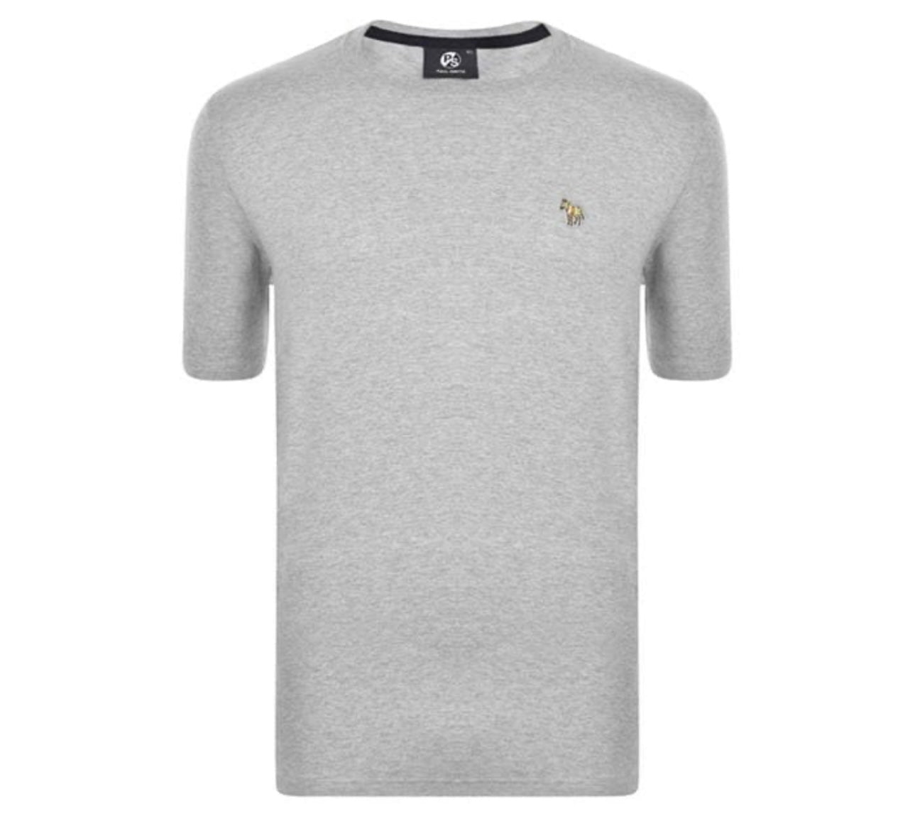 PAUL SMITH EMBROIDERED ZEBRA T-SHIRT GREY