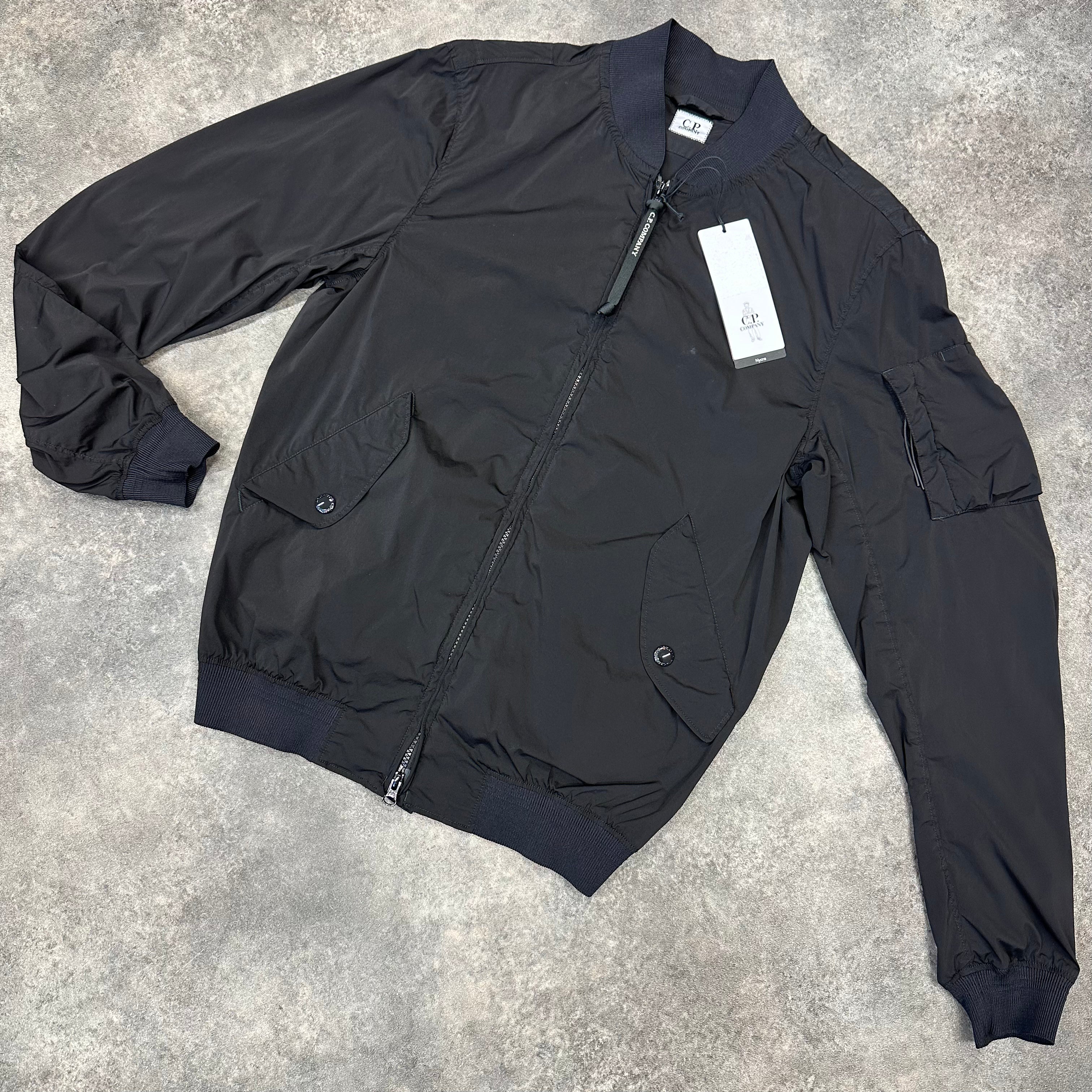 CP COMPANY NYCRA BOMBER JACKET BLACK