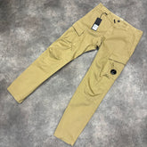 CP COMPANY UTILITY POCKET CARGO TROUSERS SAND