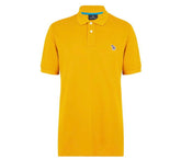 PAUL SMITH EMBROIDERED ZEBRA POLO SHIRT GOLD