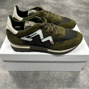 MONCLER SUEDE RUNNERS TRAINERS GREEN