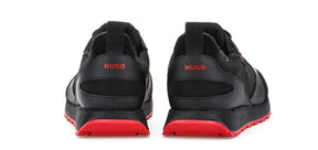 HUGO BOSS HUGO ICE RUNNER TRAINERS BLACK / RED
