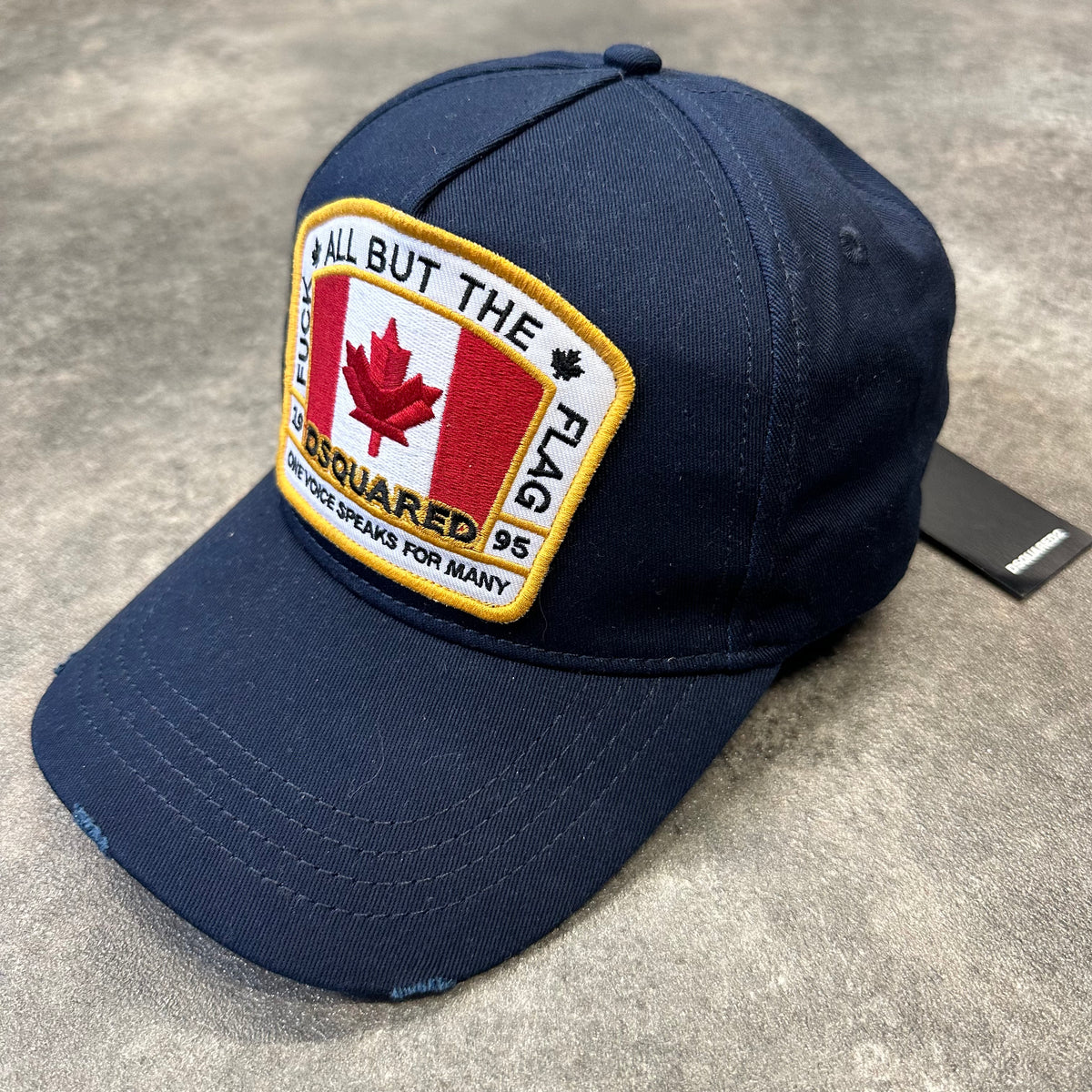 DSQUARED2 CANADIAN FLAG BASEBALL CAP NAVY BLUE