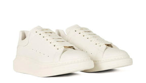 ALEXANDER MCQUEEN LEATHER OVERSIZED TRAINERS BEIGE / OFF WHITE