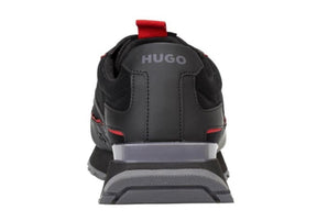 HUGO BOSS HUGO CUBE RUNNER TRAINERS BLACK / RED