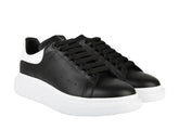 ALEXANDER MCQUEEN LEATHER OVERSIZED TRAINERS  BLACK / WHITE