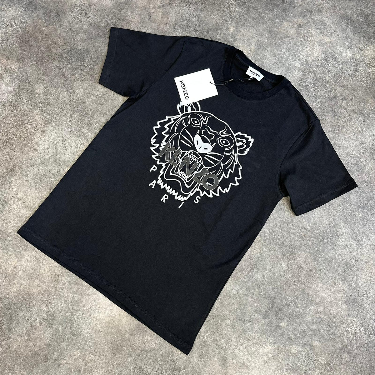 KENZO PARIS GREY TIGER T-SHIRT BLACK