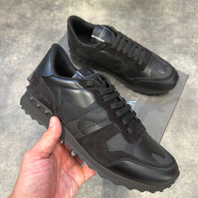 Valentino black best sale camo trainers