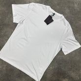 PRADA EMBROIDERED TAG LOGO T-SHIRT WHITE