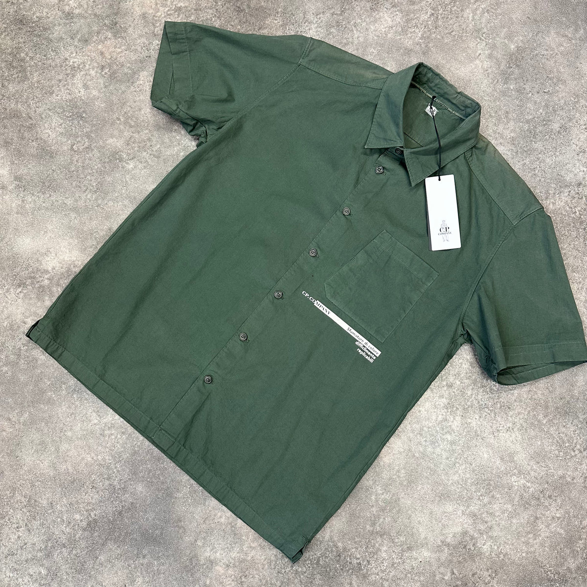 CP COMPANY SHORT SLEEVE SHIRT GREEN