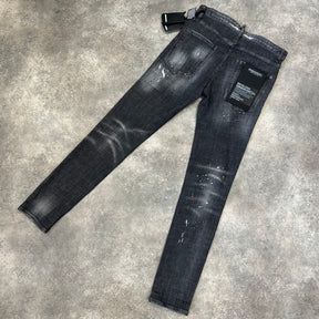 DSQUARED2 DISTRESSED JEANS DARK GREY