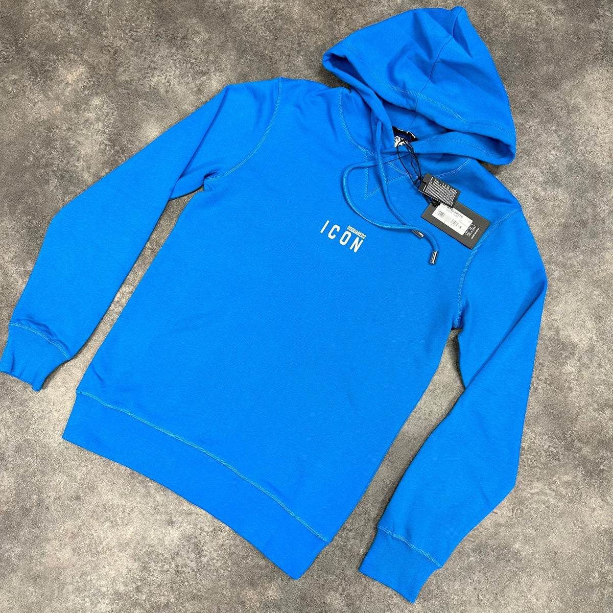 DSQUARED2 SMALL ICON LOGO OTTH HOODIE ROYAL BLUE